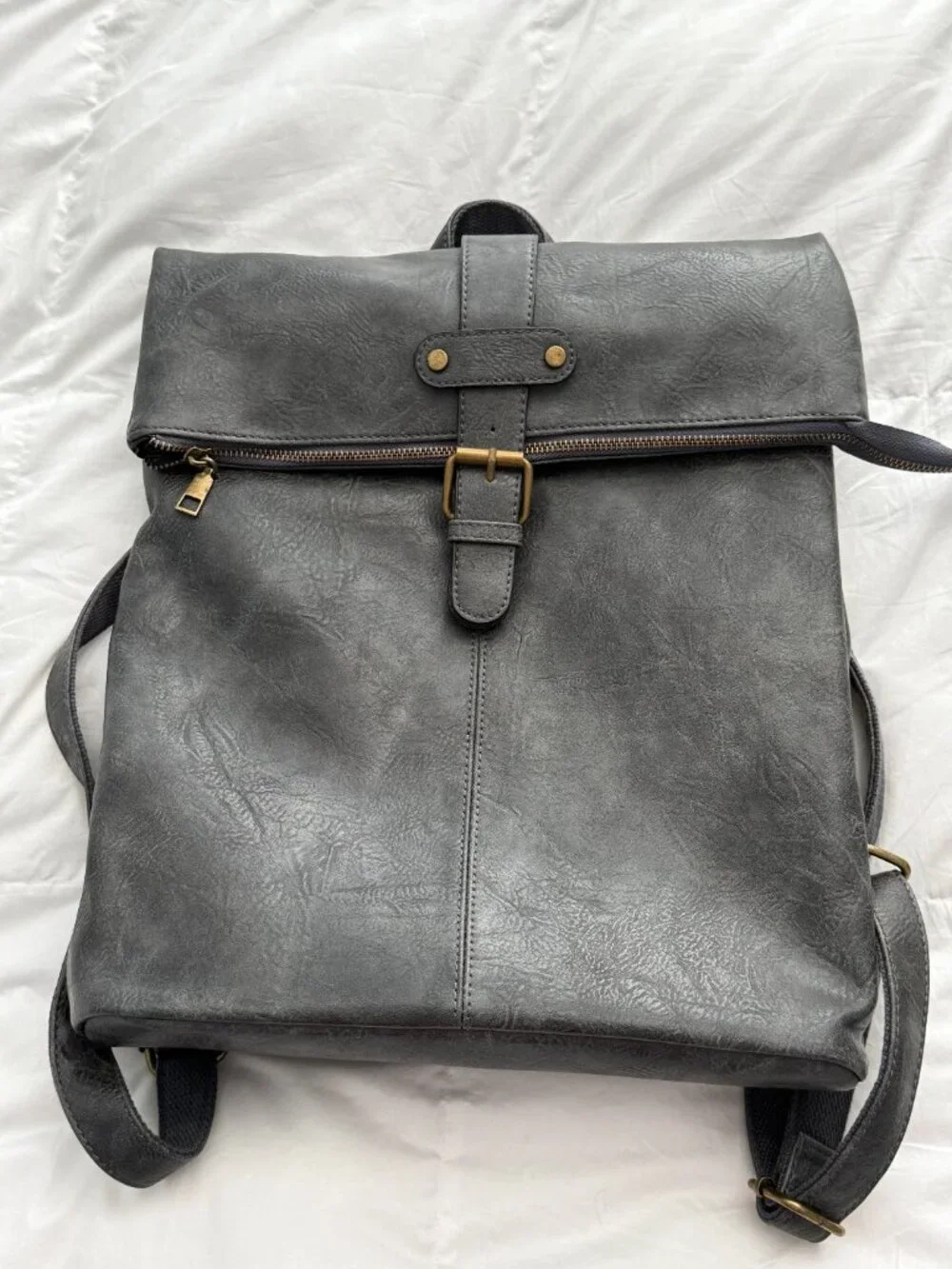 Gray Convertible/roll-top Backpack